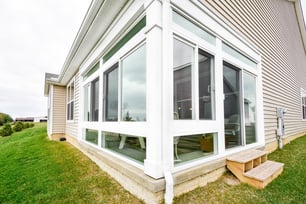 After image of an under existing sunroom construction