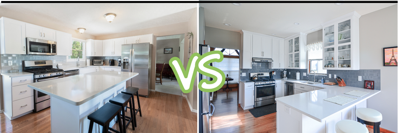 The most common way people add storage to their kitchen is to add a kitchen island or a kitchen peninsula into their space (3)